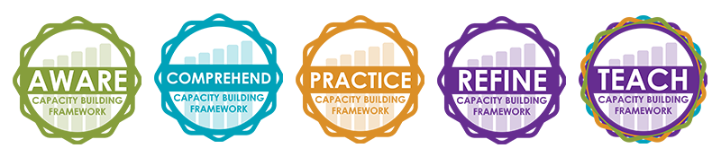 Capacity Framework: Aware, Understand, Practice, Refine, and Teach.